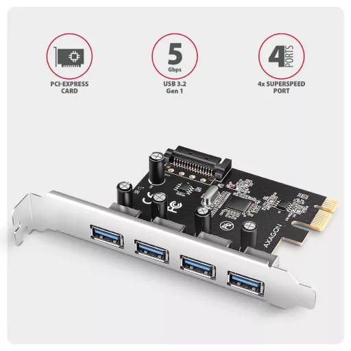 Axagon PCEU-430RS Belső USB 3.2 Gen 1 (3.1 Gen 1)