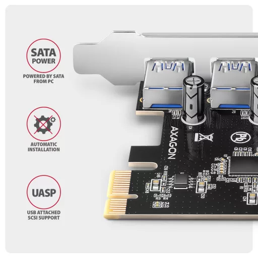 Axagon PCEU-430RS Belső USB 3.2 Gen 1 (3.1 Gen 1)