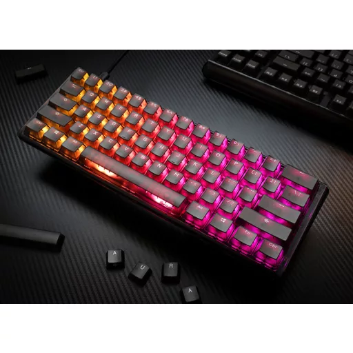 Ducky One 3 Aura Mini MX Speed US billentyűzet Játék USB QWERTY Nemzetközi amerikai Fekete