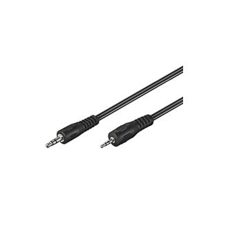 Goobay AVK 313-200 2.0m audio kábel 2 M 2.5mm 3.5mm Fekete