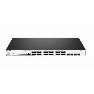   D-Link DGS-1210-28MP/E hálózati kapcsoló Vezérelt L2 Gigabit Ethernet (10/100/1000) Ethernet-áramellátás (PoE) támogatása 1U Fekete, Szürke
