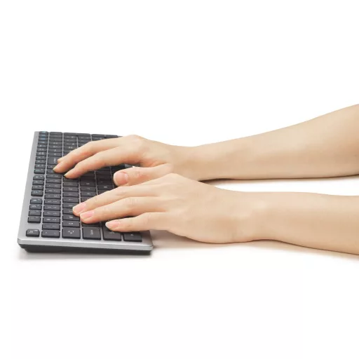 Kensington KB535 EQ billentyűzet Irodai RF vezeték nélküli + Bluetooth QWERTY Angol Szürke