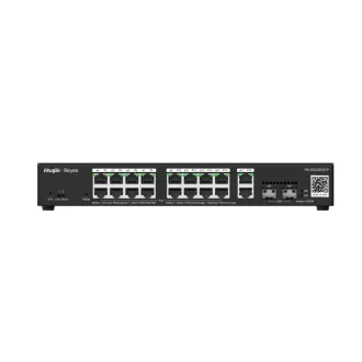   Ruijie Networks RG-ES220GS-P hálózati kapcsoló Vezérelt L2 Gigabit Ethernet (10/100/1000) Ethernet-áramellátás (PoE) támogatása Fekete