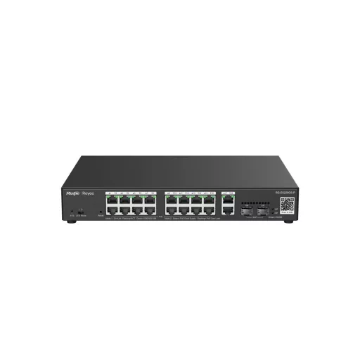 Ruijie Networks RG-ES220GS-P hálózati kapcsoló Vezérelt L2 Gigabit Ethernet (10/100/1000) Ethernet-áramellátás (PoE) támogatása Fekete