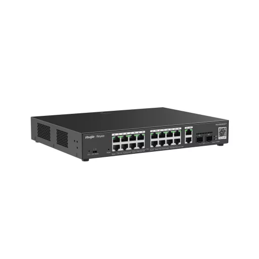 Ruijie Networks RG-ES220GS-P hálózati kapcsoló Vezérelt L2 Gigabit Ethernet (10/100/1000) Ethernet-áramellátás (PoE) támogatása Fekete