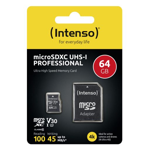 Intenso 3433490 memóriakártya 64 GB MicroSDXC UHS-I Class 10