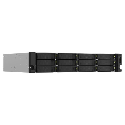 QNAP TS-1264U-RP NAS Rack (2U) Intel® Celeron® 8 GB DDR4 0 TB QNAP QTS Alumínium, Fekete
