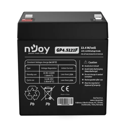 nJoy GP4.5121F VRLA AGM 12 V