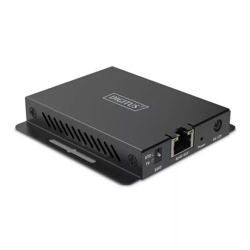 Digitus DS-55342 audió/videó jeltovábbító AV adó- és vevőegység Fekete
