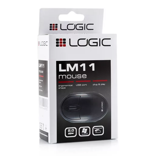 Modecom LM-11 egér Irodai Kétkezes USB A típus Optikai 1000 DPI
