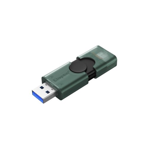 Kingston Technology DataTraveler DuoG2 USB flash meghajtó 256 GB USB Type-A / USB Type-C 3.2 Gen 1 (3.1 Gen 1) Fekete, Zöld