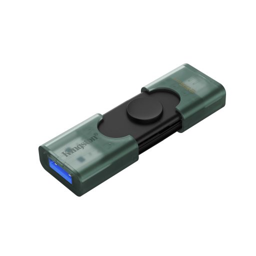 Kingston Technology DataTraveler DuoG2 USB flash meghajtó 256 GB USB Type-A / USB Type-C 3.2 Gen 1 (3.1 Gen 1) Fekete, Zöld