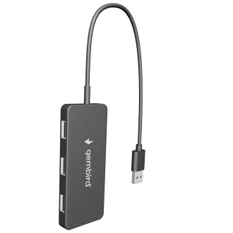   Gembird UHB-U2P4-04 hálózati csatlakozó USB 2.0 480 Mbit/s Fekete