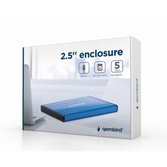   Gembird EE2-U3S-3-DB tárolóegység burkolat HDD ház Kék 2.5"