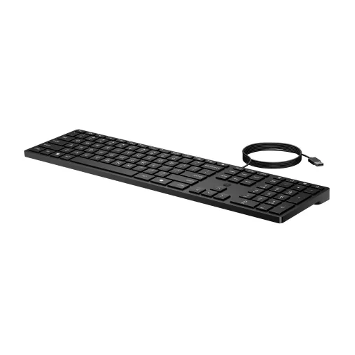 HP 320K Wired Keyboard billentyűzet Irodai USB Fekete