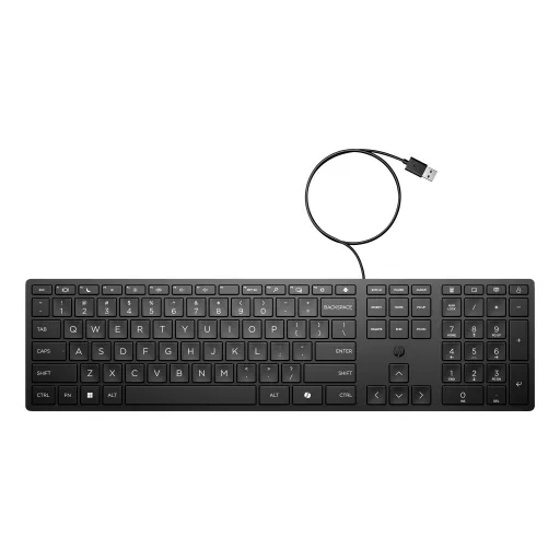 HP 320K Wired Keyboard billentyűzet Irodai USB Fekete