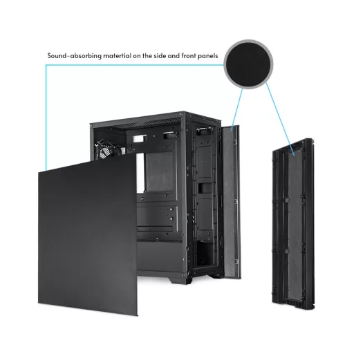 Chieftec AS-02B-OP Midi Tower Fekete