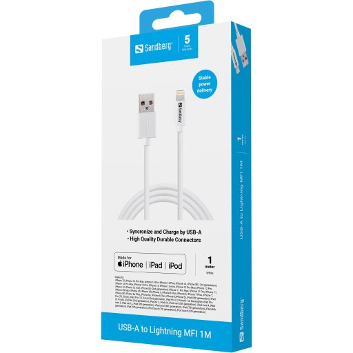 Sandberg 440-75 Lightning kábel Fehér