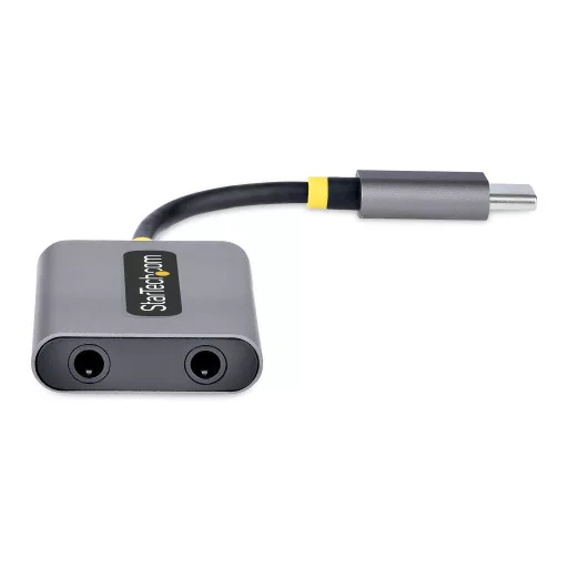 StarTech.com USBC-AUDIO-SPLITTER audio elosztó Szürke
