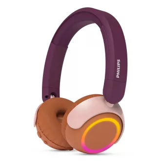   Philips 4000 series TAK4200MP/00 fejhallgató és headset Vezeték nélküli Fejpánt Hívás/zene Bluetooth Narancssárga, Lila, Rózsa