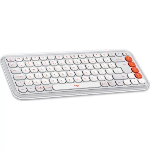 Logitech 920-013141 billentyűzet Egér mellékelve Univerzális Bluetooth QWERTY Nemzetközi amerikai Fehér