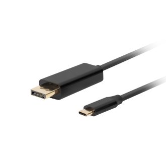   Lanberg CA-CMDP-10CU-0010-BK video átalakító kábel 1 M USB C-típus DisplayPort Fekete