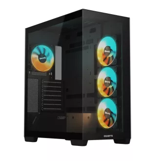 GIGABYTE C500 PANORAMIC STEALTH Midi Tower Fekete