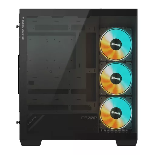GIGABYTE C500 PANORAMIC STEALTH Midi Tower Fekete