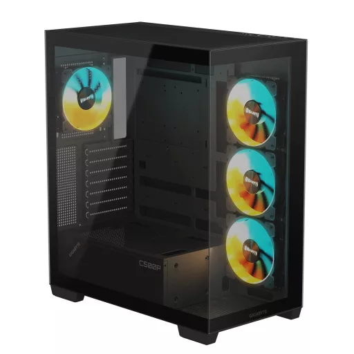 GIGABYTE C500 PANORAMIC STEALTH Midi Tower Fekete