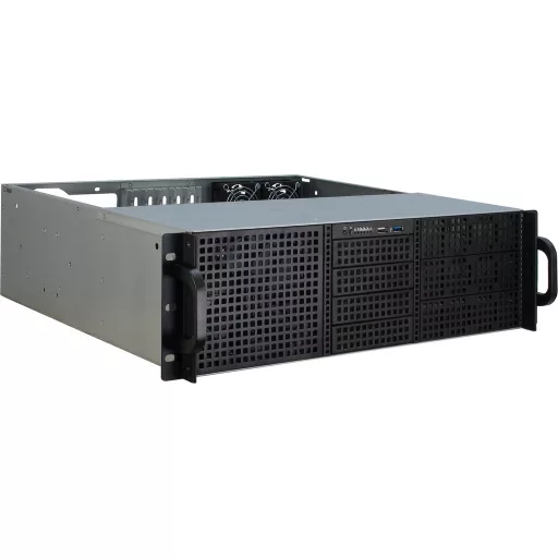 Inter-Tech 3U-30240 Rack Fekete