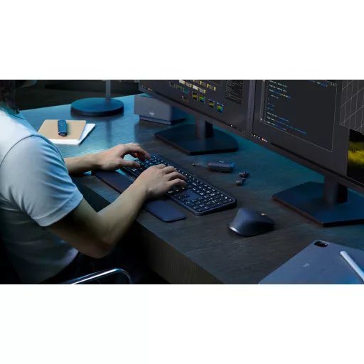 Logitech 920-011606 billentyűzet Egér mellékelve Irodai Bluetooth QWERTZ Német Grafit