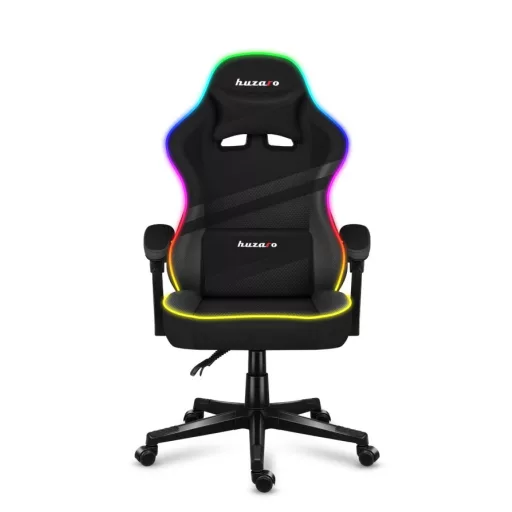 Huzaro FORCE 4.4 RGB PC gamer szék Beleülős hintaülés Fekete