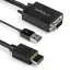 StarTech.com VGA2HDMM2M video átalakító kábel 2 M USB Type-A + VGA (D-Sub) HDMI A-típus (Standard) Fekete