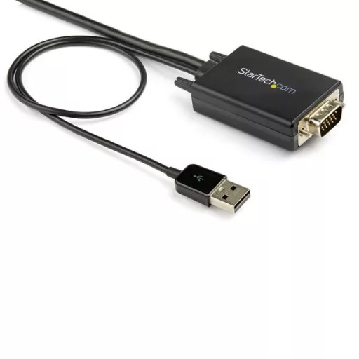 StarTech.com VGA2HDMM2M video átalakító kábel 2 M USB Type-A + VGA (D-Sub) HDMI A-típus (Standard) Fekete