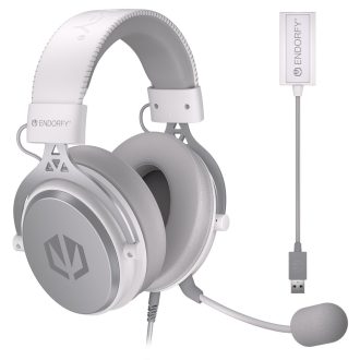   ENDORFY VIRO Plus USB Onyx White Headset Vezetékes Fejpánt Zene/általános Fehér