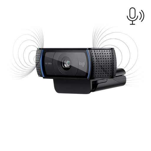 Logitech 960-001055 webkamera 3 MP 1920 x 1080 pixelek USB Fekete