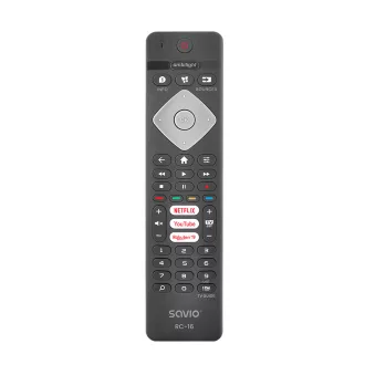   Savio RC-16 távirányító Vezeték nélküli infravörös TV, TV tuner, TV set-top box Nyomógombok