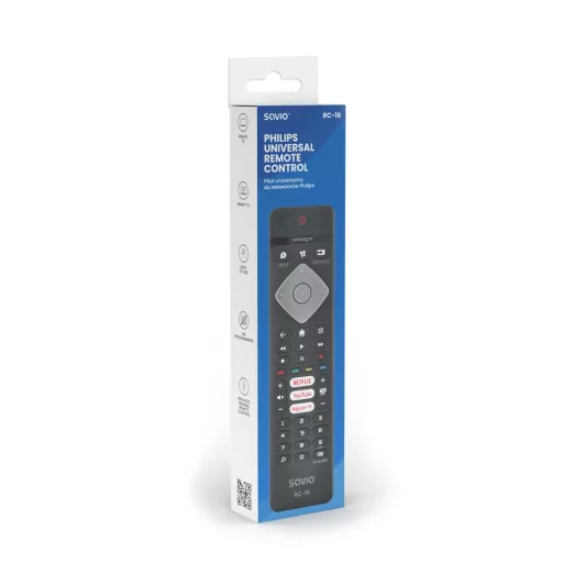 Savio RC-16 távirányító Vezeték nélküli infravörös TV, TV tuner, TV set-top box Nyomógombok