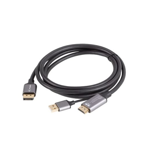 Lanberg CA-HDDP-20CU-0018-BK video átalakító kábel 1,8 M DisplayPort HDMI + USB Fekete, Ezüst