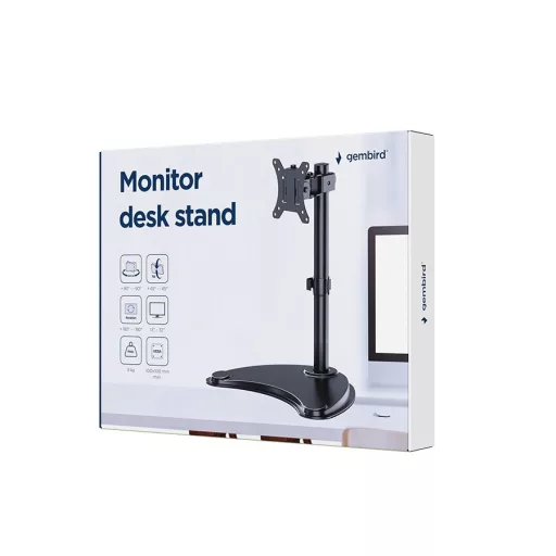 Gembird MS-D1ST-04 asztali TV konzol 81,3 cm (32") Fekete