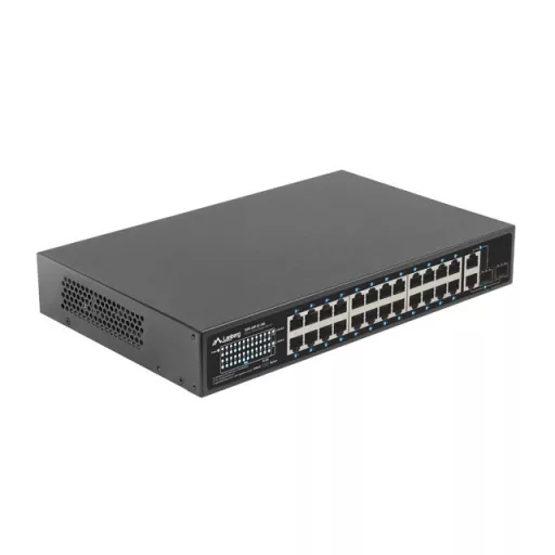 Lanberg RSFE-24P-2C-360 hálózati kapcsoló Beállítást nem igénylő (unmanaged) Gigabit Ethernet (10/100/1000) Ethernet-áramellátás (PoE) támogatása 1U Fekete