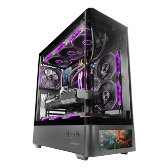 Mars Gaming MCLCDPRO Midi Tower Fekete
