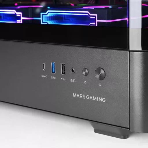 Mars Gaming MCLCDPRO Midi Tower Fekete