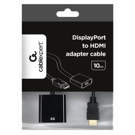 Gembird A-DPM-HDMIF-002 video átalakító kábel 0,1 M DisplayPort HDMI A-típus (Standard) Fekete