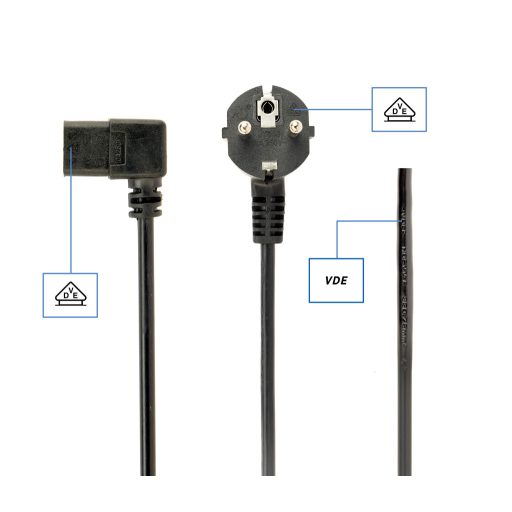 Gembird PC-186A-VDE tápkábel Fekete 1,8 M