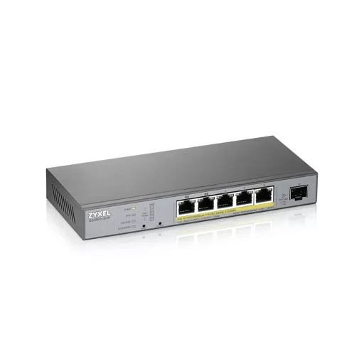 Zyxel GS1350-6HP-EU0101F hálózati kapcsoló Vezérelt L2 Gigabit Ethernet (10/100/1000) Ethernet-áramellátás (PoE) támogatása Szürke
