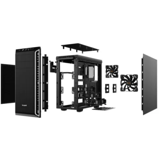 be quiet! Pure Base 600 Midi Tower Fekete, Ezüst