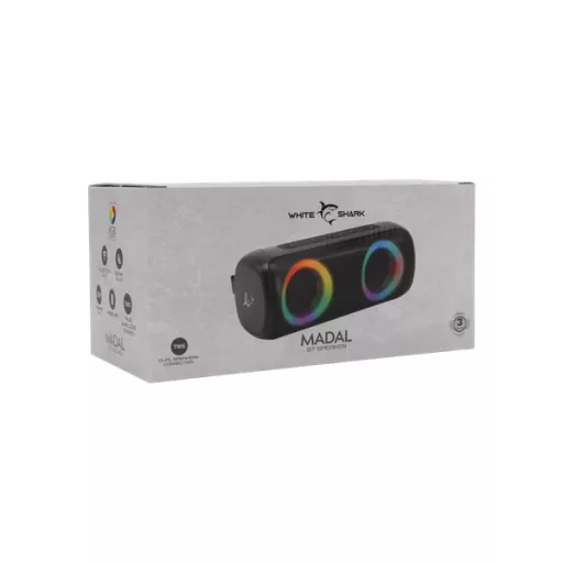 WHITE SHARK GBT-876 MADAL BLUETOOTH HANGSZÓRÓ 2X10W, TWS, fekete