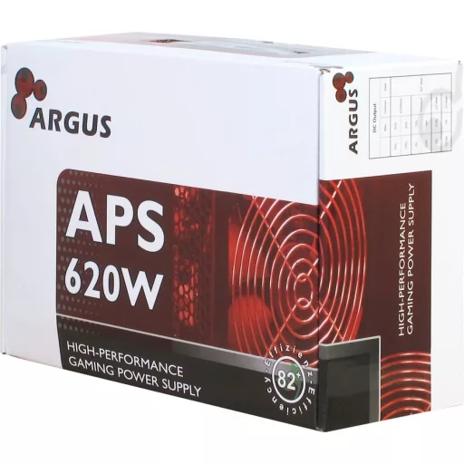 Inter-Tech Argus APS 620 W 20+4 pin ATX ATX Fekete