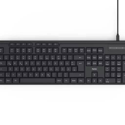 Hama CK-200 billentyűzet Otthoni/irodai USB QWERTZ Német Fekete